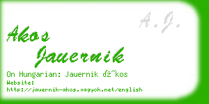 akos jauernik business card